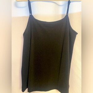 Sparkle black tank top